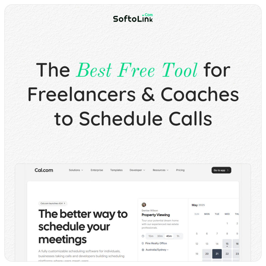 SoftoLink - Cal.com Your Go‑To Free Scheduling Tool for Creatives